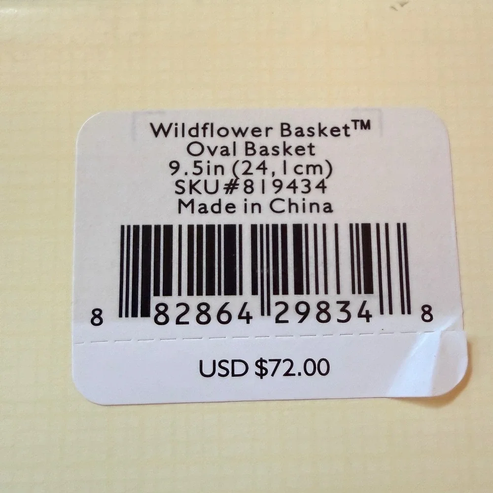 Lenox Wildflower Basket Oval Pierced Porcelain Floral Gold Trim 819434 with box